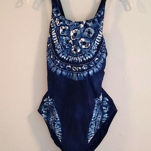 La Blanca Blue 1 Piece Bathing Suit 12